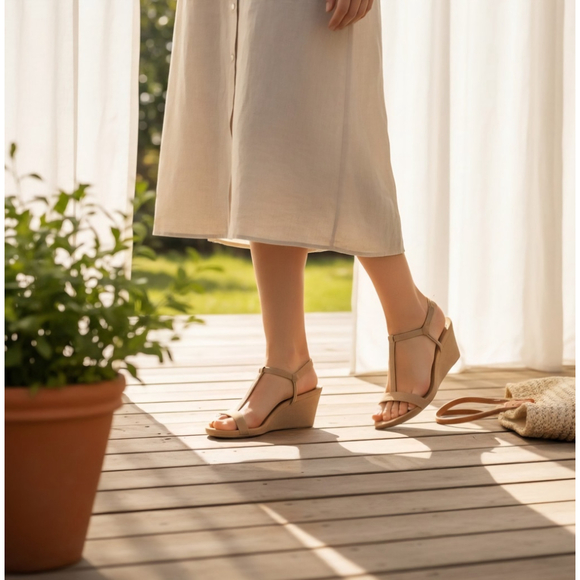 Style & Co. Women's Mulan Strappy Wedge Sandals Size 10.5 M Taupe - Picture 15 of 16